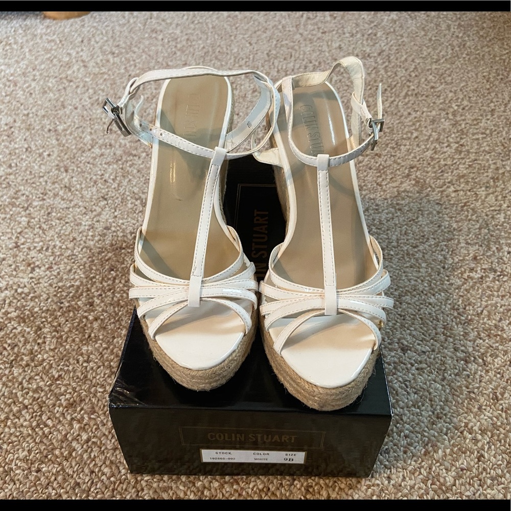 New: Colin Stuart, size 9, white strappy sandals